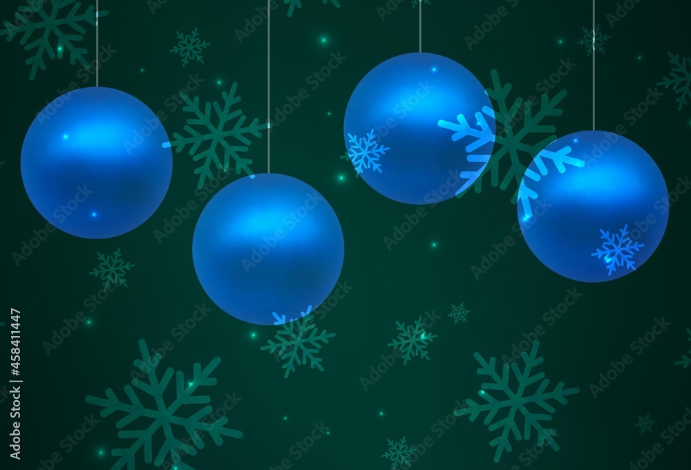 Dark Green vector layout in New Year style. Dark Green vector layout in New Year style.