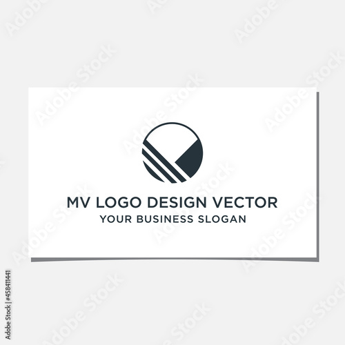 VM OR MV LOGO DESIGN VECTOR