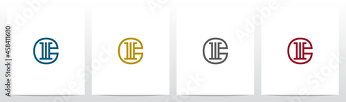 Pillar On Letter Logo Design C