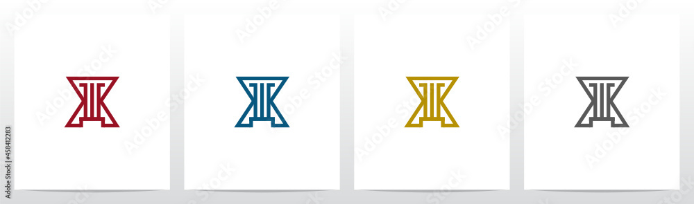 Pillar On Letter Logo Design X