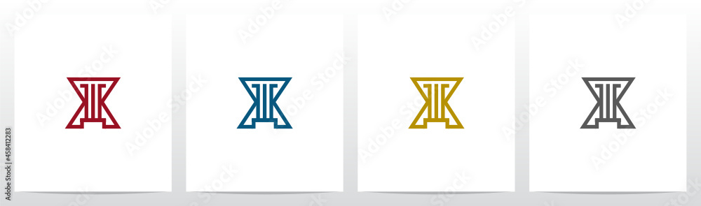 Pillar On Letter Logo Design X Pillar On Letter Logo Design X