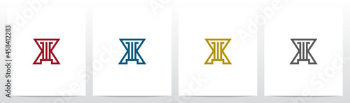 Pillar On Letter Logo Design X © recehan