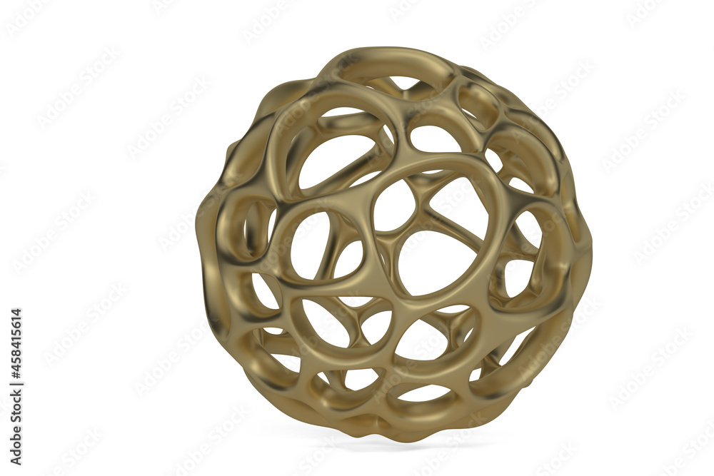 Abstract sphere isolated on white background. 3D rendering. 3D illustration. Abstract sphere isolated on white background. 3D rendering. 3D illustration.