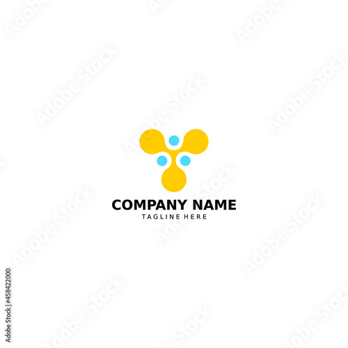 Vector design element for your company logo, abstract blue icon. modern logotype, Business company template.