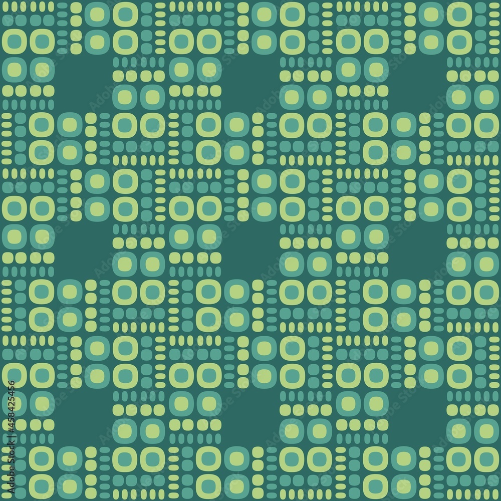 Rounded abstract seamless pattern - accent for any surfaces. Rounded abstract seamless pattern - accent for any surfaces.