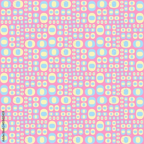Rounded abstract seamless pattern - accent for any surfaces.