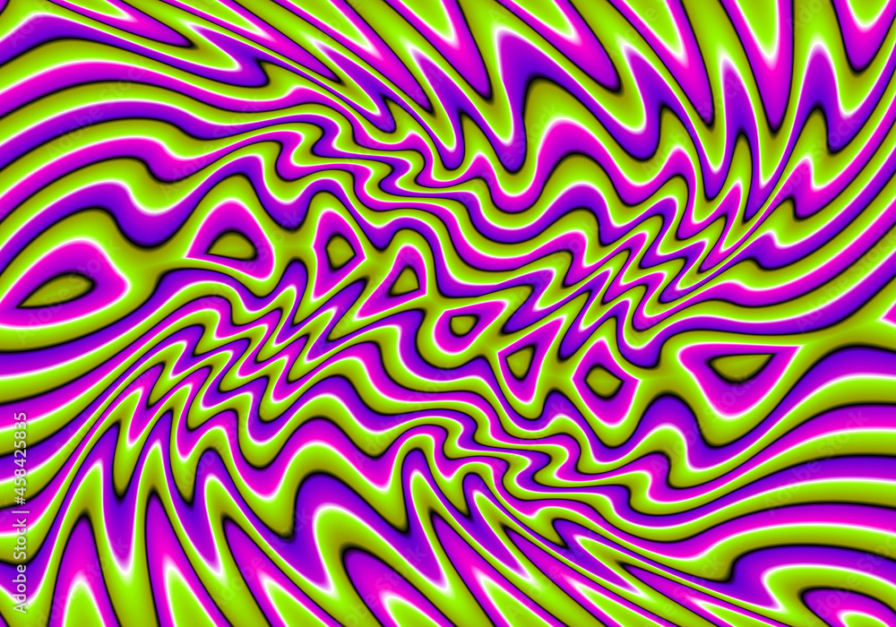 Green, pink and purple wrapping paper. Optical expansion illusion. Green, pink and purple wrapping paper. Optical expansion illusion.