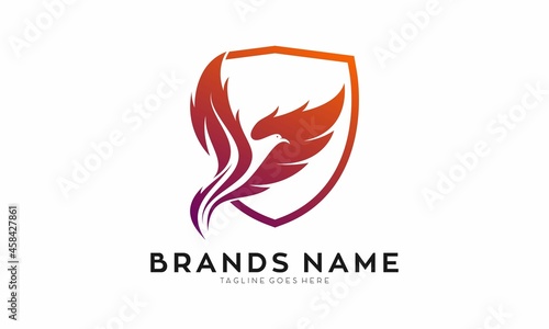 Dove protect shield vector logo