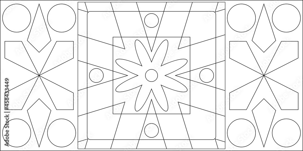 Geometric Coloring Page M_2109002