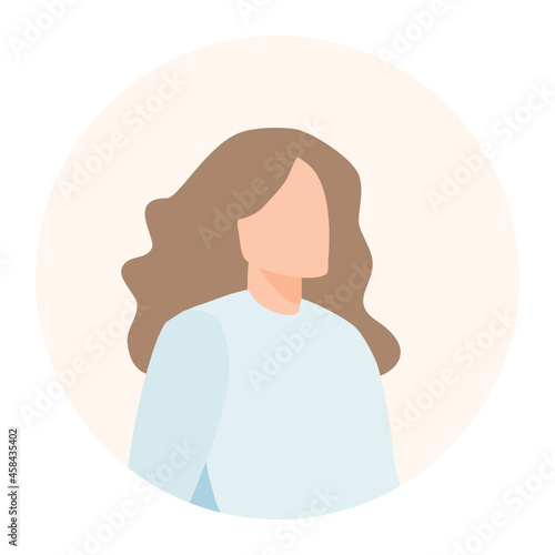 A brown hair lady in blue shirt profile picture