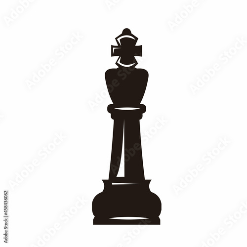 chess king piece vector design