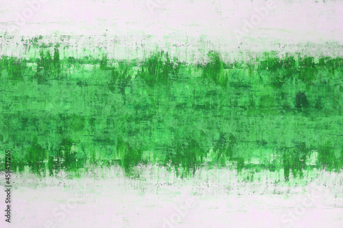 Abstract painted green paint on canvas texture art background