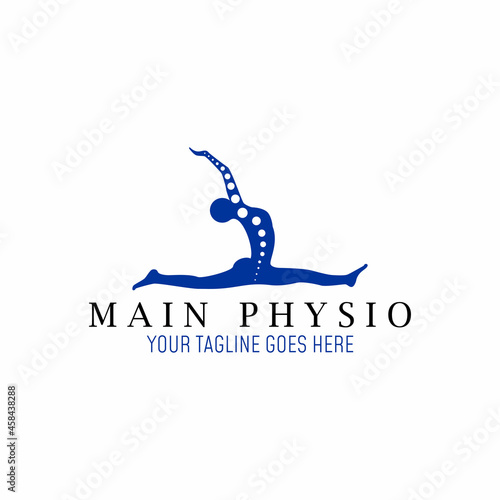 Simple and unique body or human shape and bones or joint dots image graphic icon logo design abstract concept vector stock. Can be used as a symbol related to health or therapy