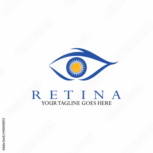 Simple and unique retina or broken eye image graphic icon logo design abstract concept vector stock. Can be used as a symbol related to health or eye disease