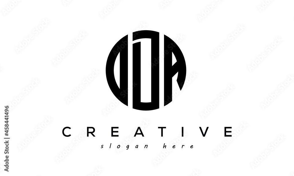Letter ODA creative circle logo design vector	
 - obrazy, fototapety, plakaty 