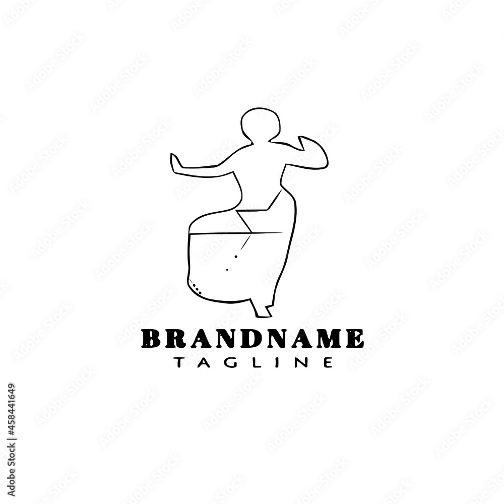 dance logo design icon vector illustration