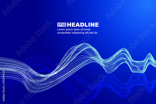 Blue abstract line texture background flowing like smoke water waves