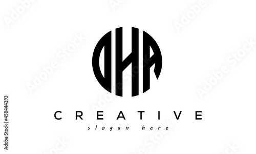 Letter OHA creative circle logo design vector	 photo