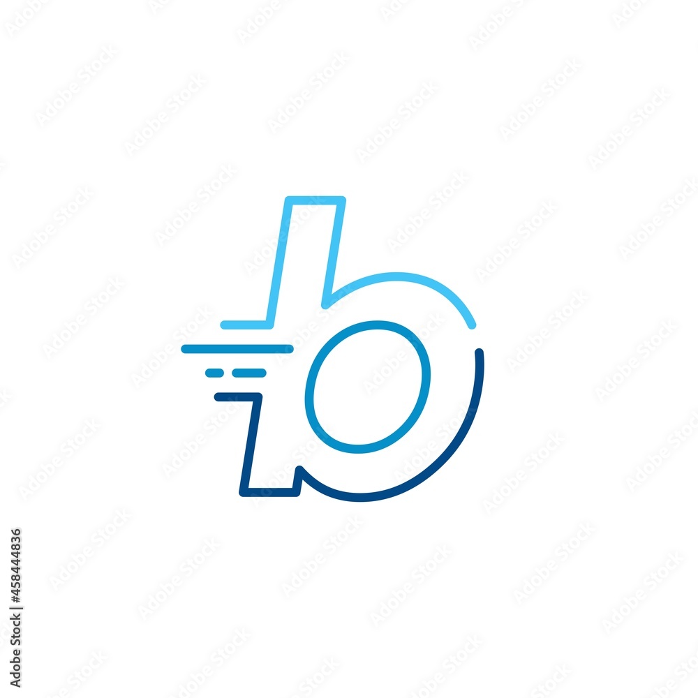 b letter dash lowercase tech digital fast quick delivery movement line outline monoline blue logo vector icon illustration b letter dash lowercase tech digital fast quick delivery movement line outline monoline blue logo vector icon illustration