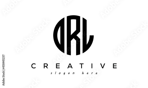 Letter ORL creative circle logo design vector	