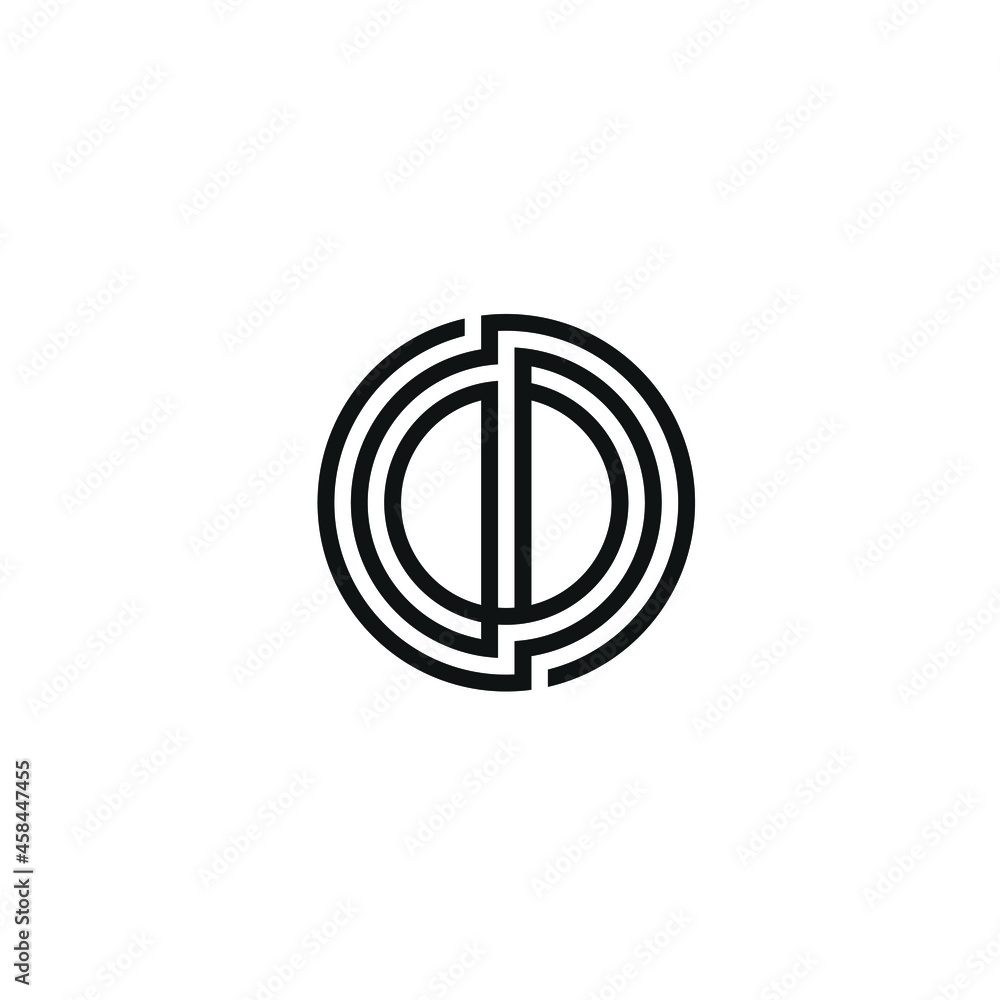 initial letter DD circle line logo design initial letter DD circle line logo design
