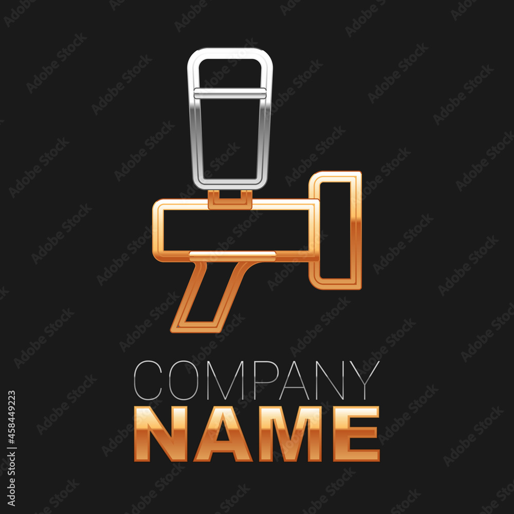 Line Beer tap icon isolated on black background. Colorful outline concept. Vector Line Beer tap icon isolated on black background. Colorful outline concept. Vector