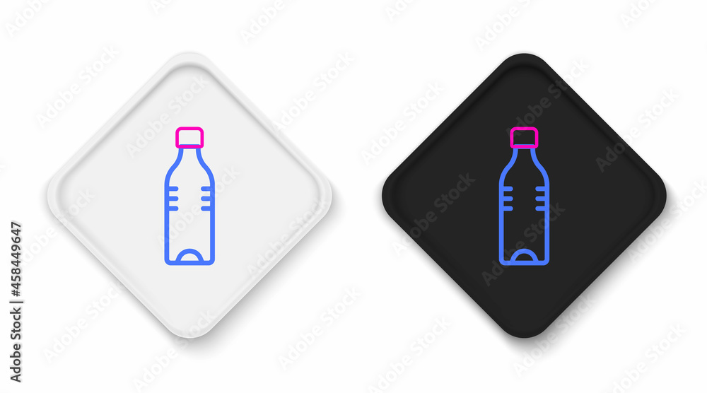 Line Bottle of water icon isolated on white background. Soda aqua drink sign. Colorful outline concept. Vector Line Bottle of water icon isolated on white background. Soda aqua drink sign. Colorful outline concept. Vector
