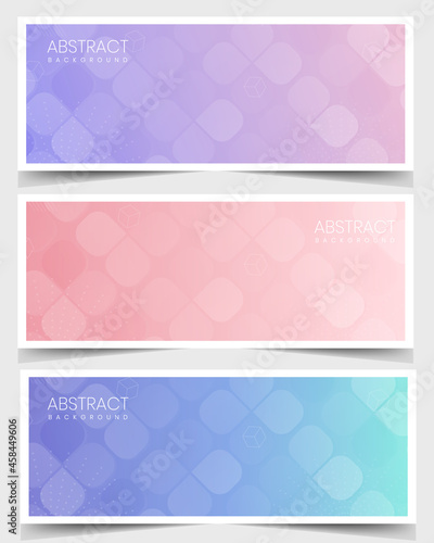 Trendy gradient flowing geometric abstract pattern background texture for poster flyer cover design UX UI website Minimal color gradient banner template Modern vector wave shape for brochure