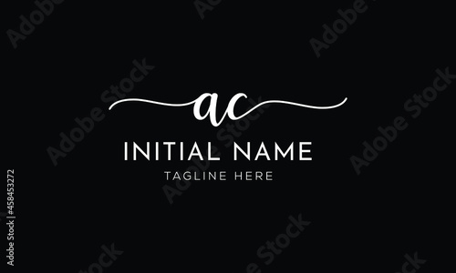 AC C A Signature initial logo template vector