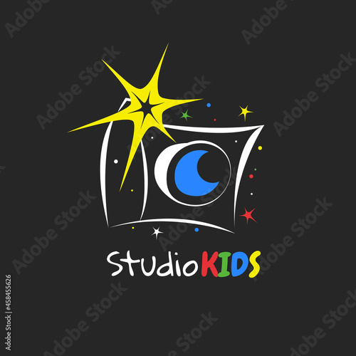 Photo Studio Kids Logo design.
