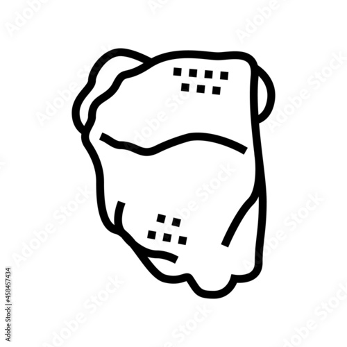 thigh bone-in chicken line icon vector. thigh bone-in chicken sign. isolated contour symbol black illustration