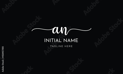 AN N A Signature initial logo template vector