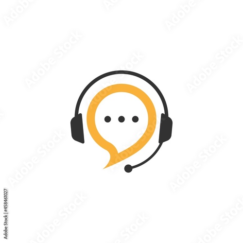 Customer service, Call center, Hotline icon logo design. Customer support, Consultation, telemarketing, consultant, call service logo design.