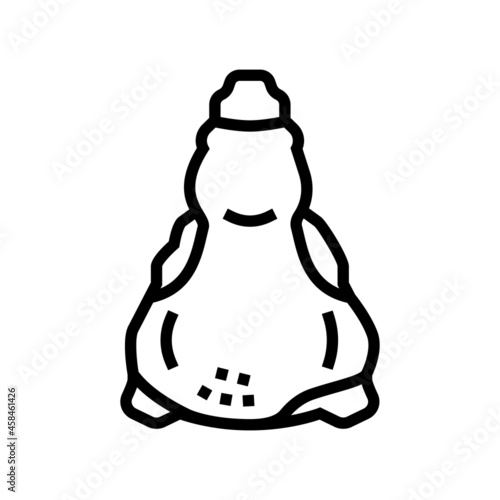 back of chicken line icon vector. back of chicken sign. isolated contour symbol black illustration