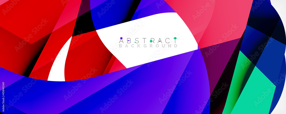 Geometric abstract background - multicolored abstract shapes on white. Vector Illustration For Wallpaper, Banner, Background, Landing Page Geometric abstract background - multicolored abstract shapes on white. Vector Illustration For Wallpaper, Banner, Background, Landing Page