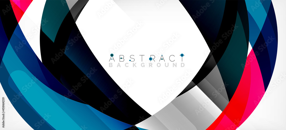 Color circle shapes, minimal geometric background. Trendy dynamic composition. Vector Illustration For Wallpaper, Banner, Background, Landing Page Color circle shapes, minimal geometric background. Trendy dynamic composition. Vector Illustration For Wallpaper, Banner, Background, Landing Page