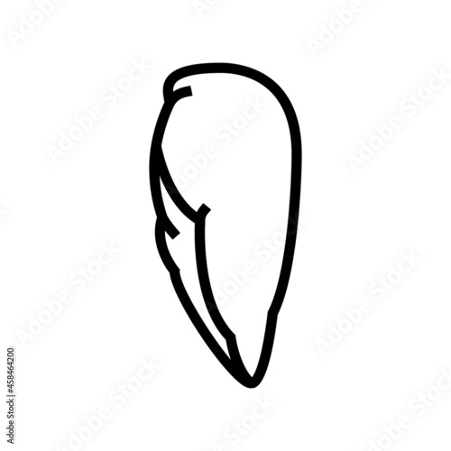 breast boneless skinless chicken line icon vector. breast boneless skinless chicken sign. isolated contour symbol black illustration