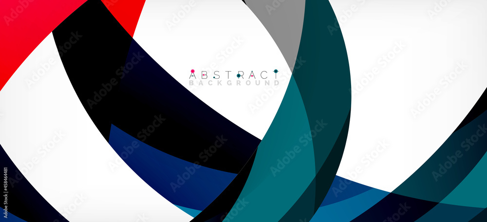 Geometric abstract background. Circle created with overlapping color shapes. Vector Illustration For Wallpaper, Banner, Background, Landing Page Geometric abstract background. Circle created with overlapping color shapes. Vector Illustration For Wallpaper, Banner, Background, Landing Page