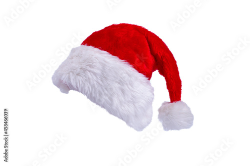 Christmas santa hat isolated on white background.