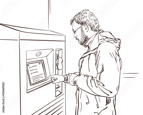 man hand drawn sketch