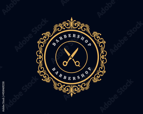 Vintage ornamental vector with floral ornament Suitable for whiskey, liquor, beer, brewery, wine, barber shop, coffee shop, tattoo studio, salon, boutique, hotel, shop signage engraving illustration