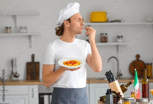 Italian chef with delicious...