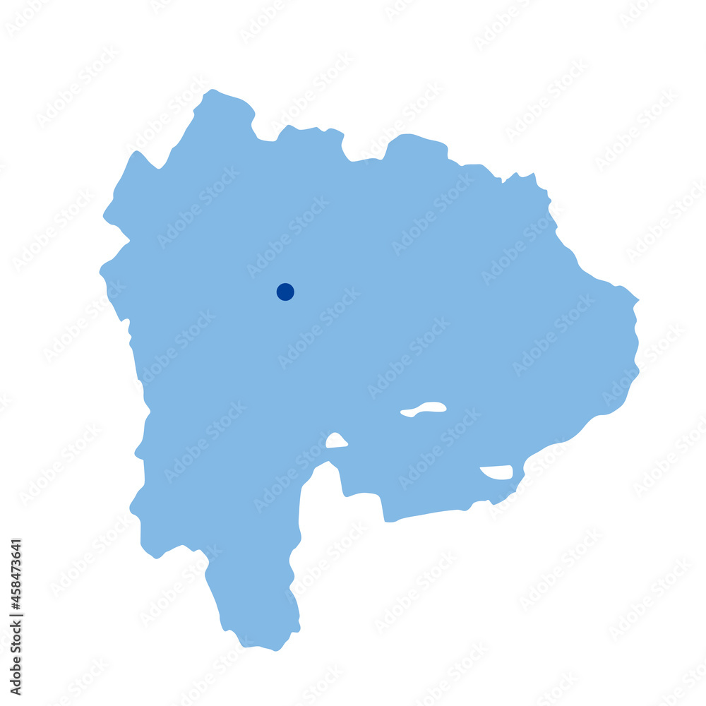 山梨県の地図 県庁所在地マーク 都道府県単位の地図のイラスト 地図シルエット Stock ベクター Adobe Stock