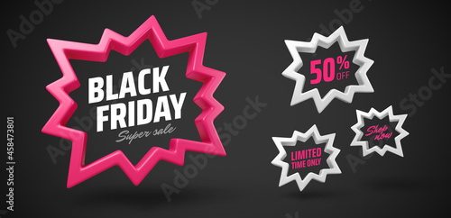 Vector realistic black friday banner.