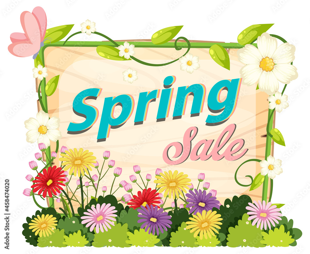 Obraz premium Spring sale banner template