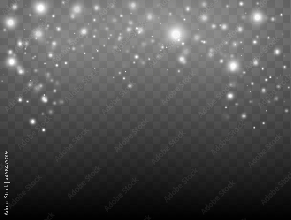 Vector glowing stars. Glitter effect isolated on transparent background. Magic Christmas lights. Vector illustration Vector glowing stars. Glitter effect isolated on transparent background. Magic Christmas lights. Vector illustration