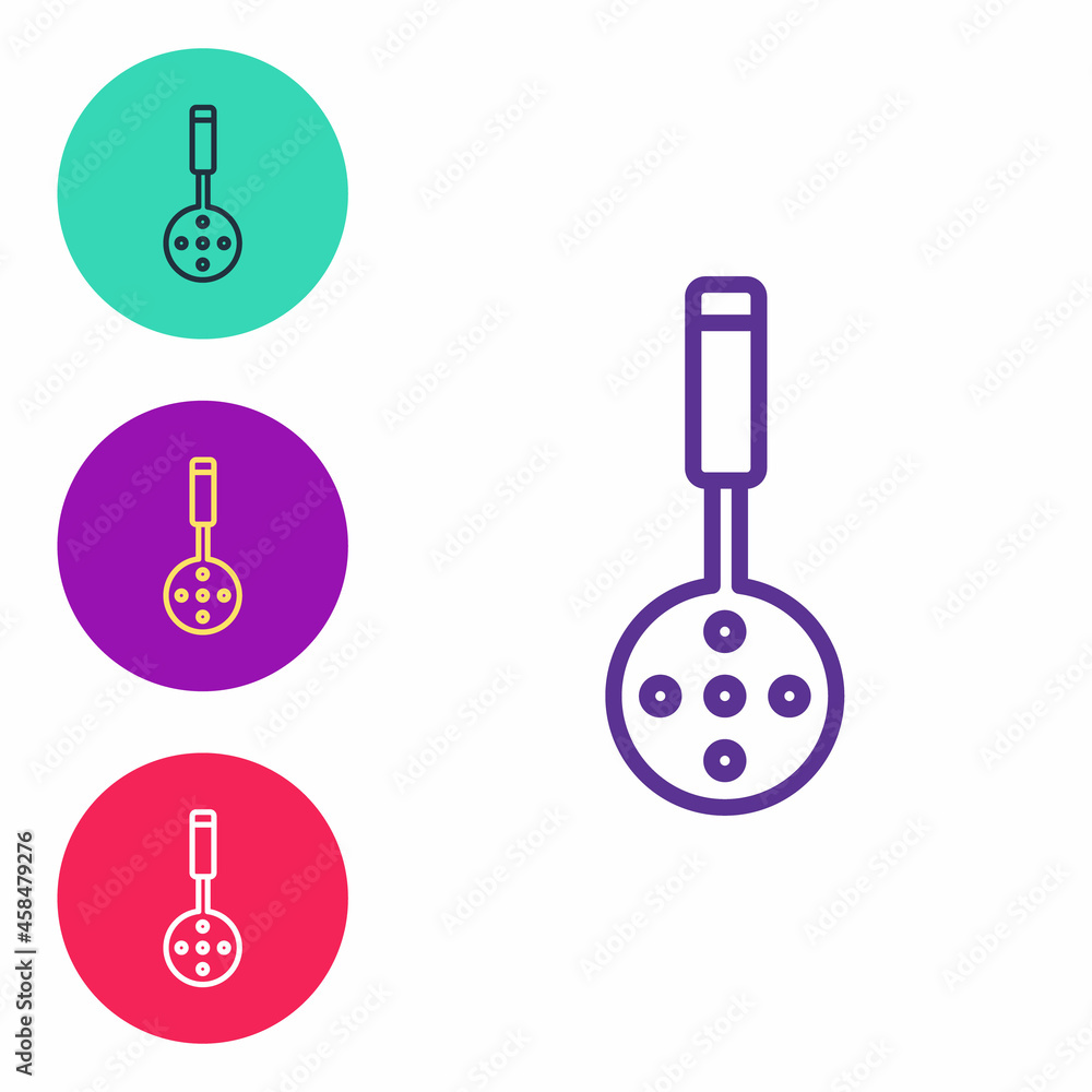 Set line Spatula icon isolated on white background. Kitchen spatula icon. BBQ spatula sign. Barbecue and grill tool. Set icons colorful. Vector Set line Spatula icon isolated on white background. Kitchen spatula icon. BBQ spatula sign. Barbecue and grill tool. Set icons colorful. Vector