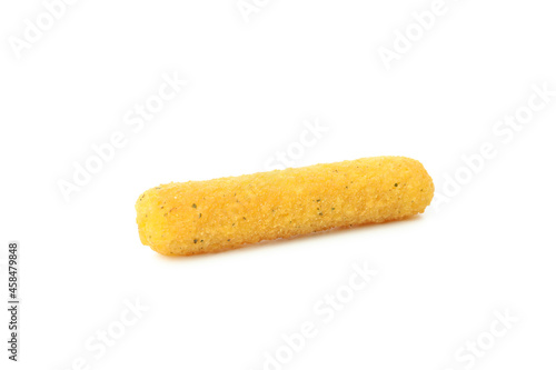 Fried cheese stick isolated on white background