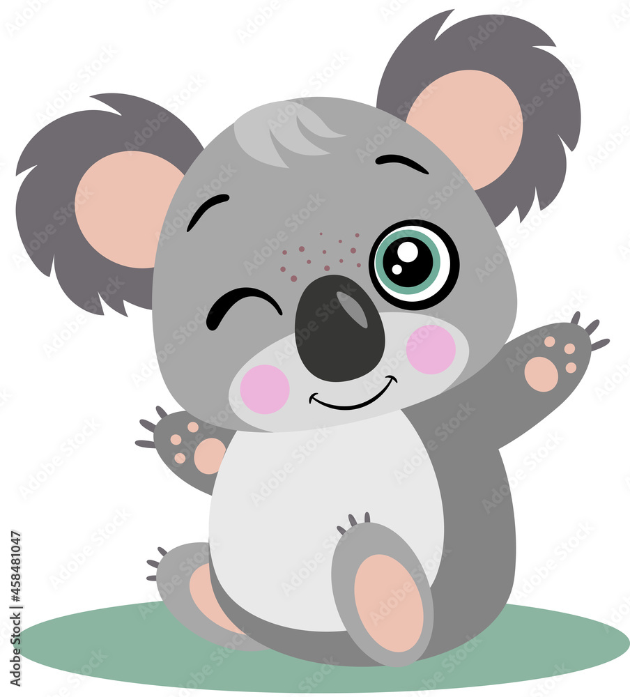 Adorable koala sitting isolated on white
Adorable koala sitting isolated on white