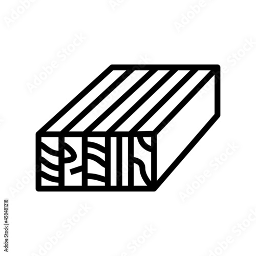 glulam wood line icon vector. glulam wood sign. isolated contour symbol black illustration